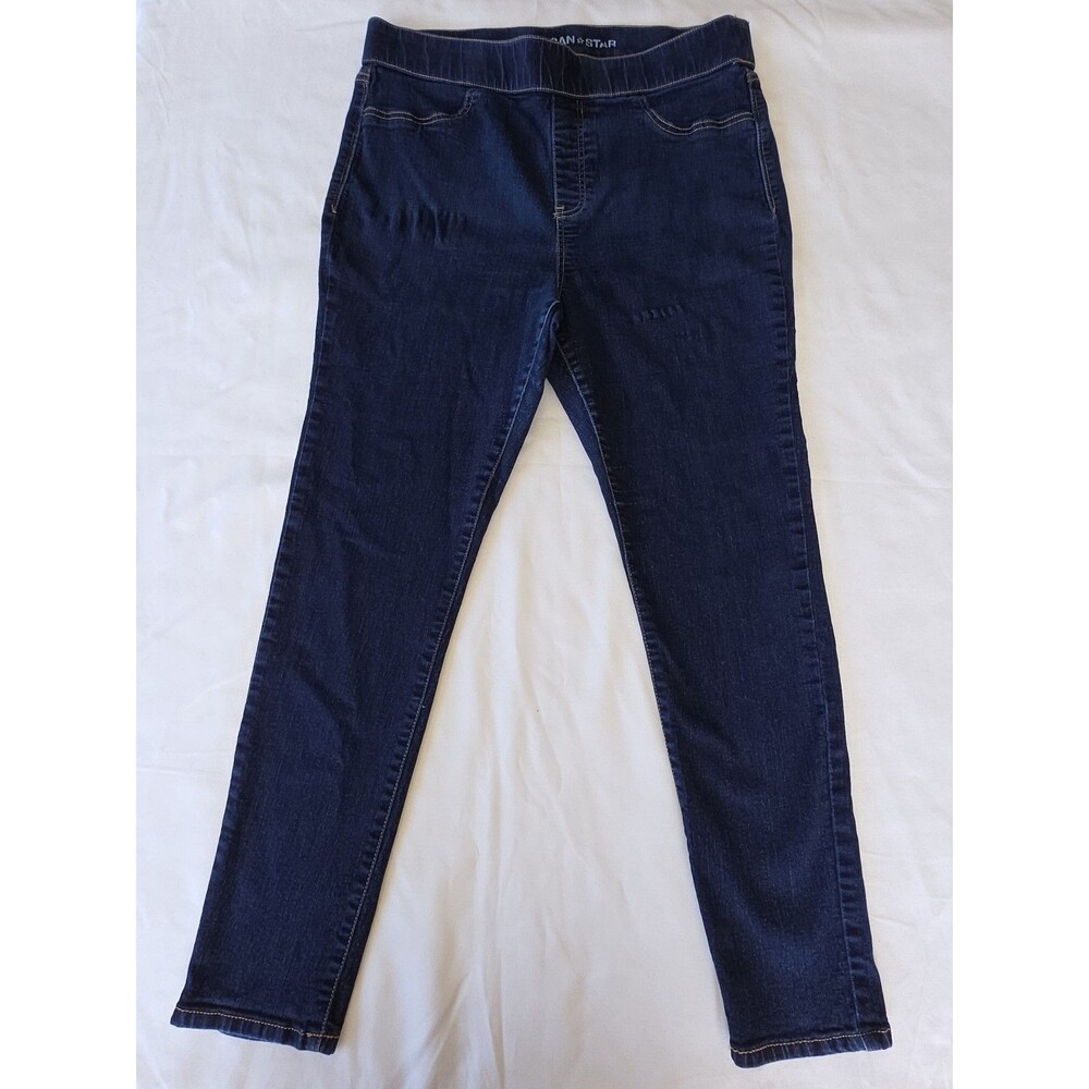 American Star Women Straight Jeans Size 16 Blue Denim